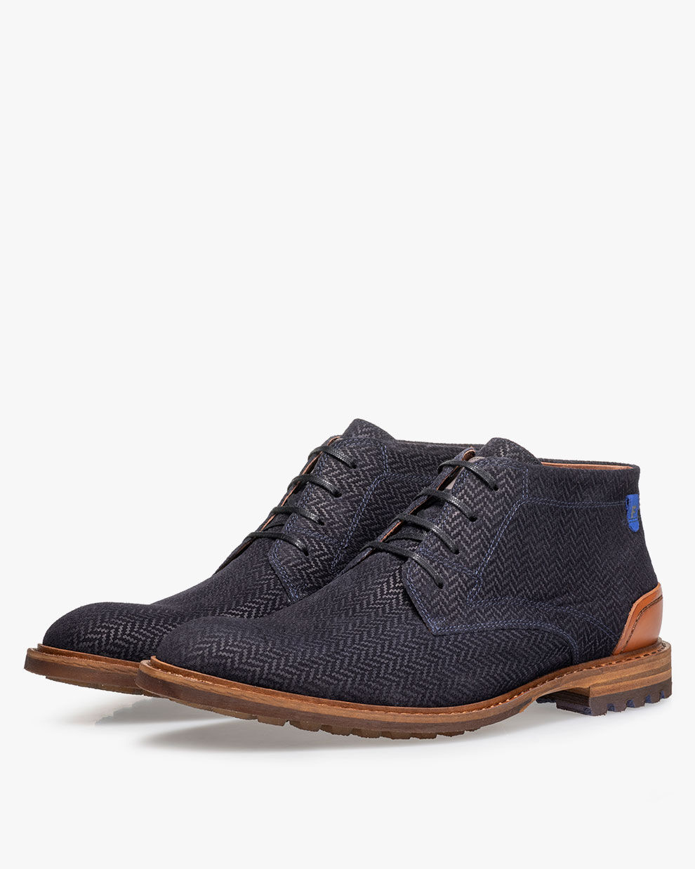 Floris van bommel suede blauw discount