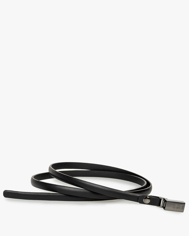 Riem kalfsleer zwart