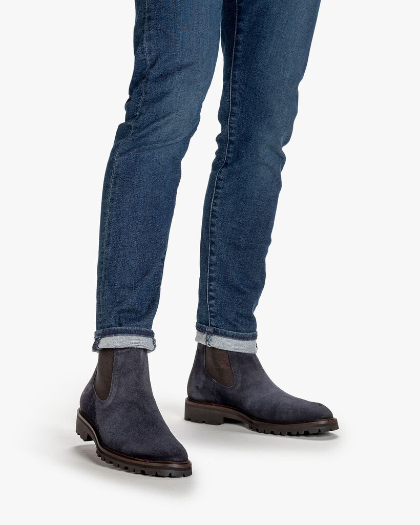 leopold suede chelsea booties