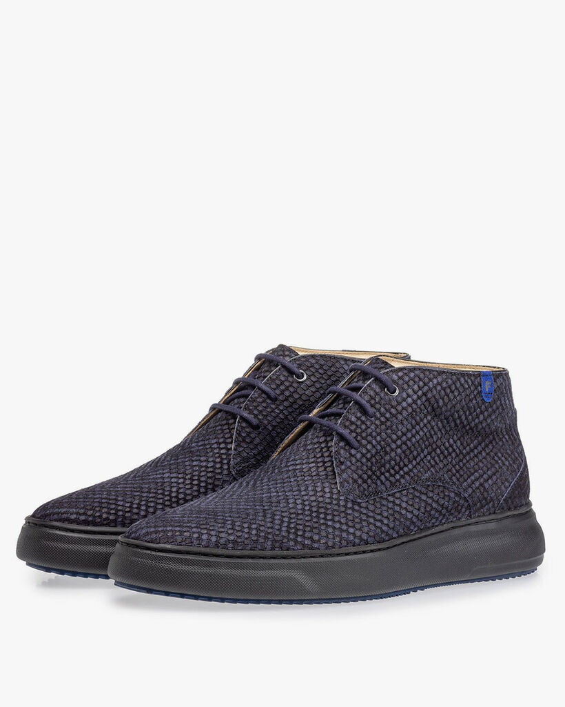 Boot zig-zag print blue