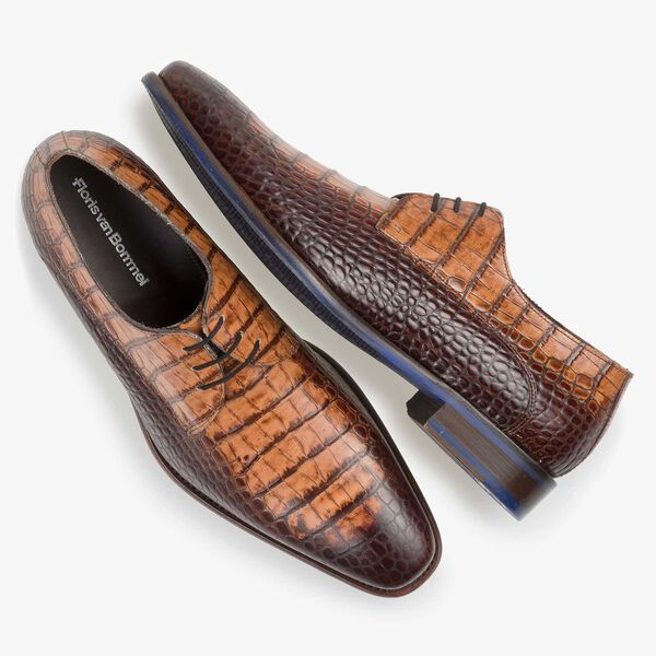 Bruine kalfsleren veterschoen