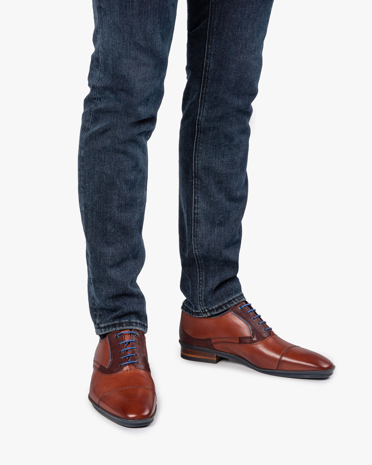Veterschoen kalfsleer cognac Floris van Bommel Official