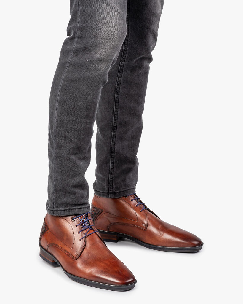 Veterboot kalfsleer cognac