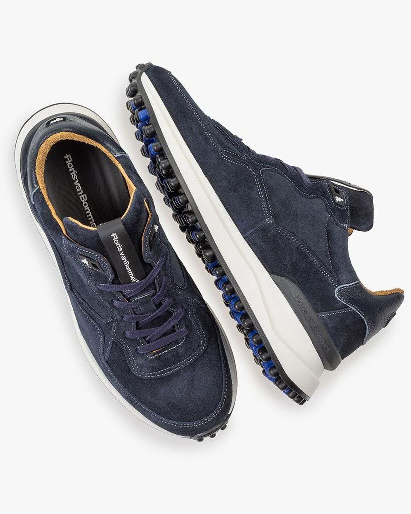 Blue suede leather sneaker