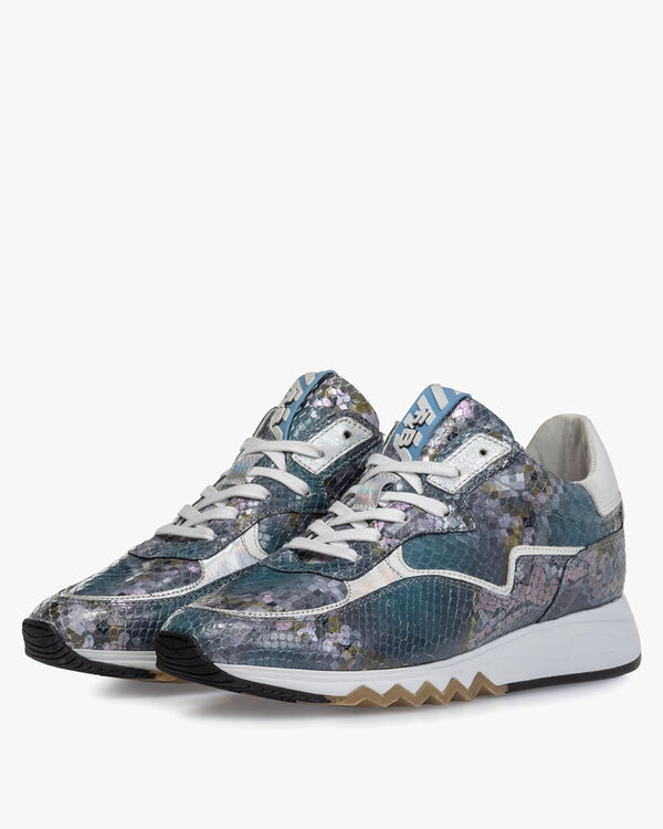 Nineti printed leather blue