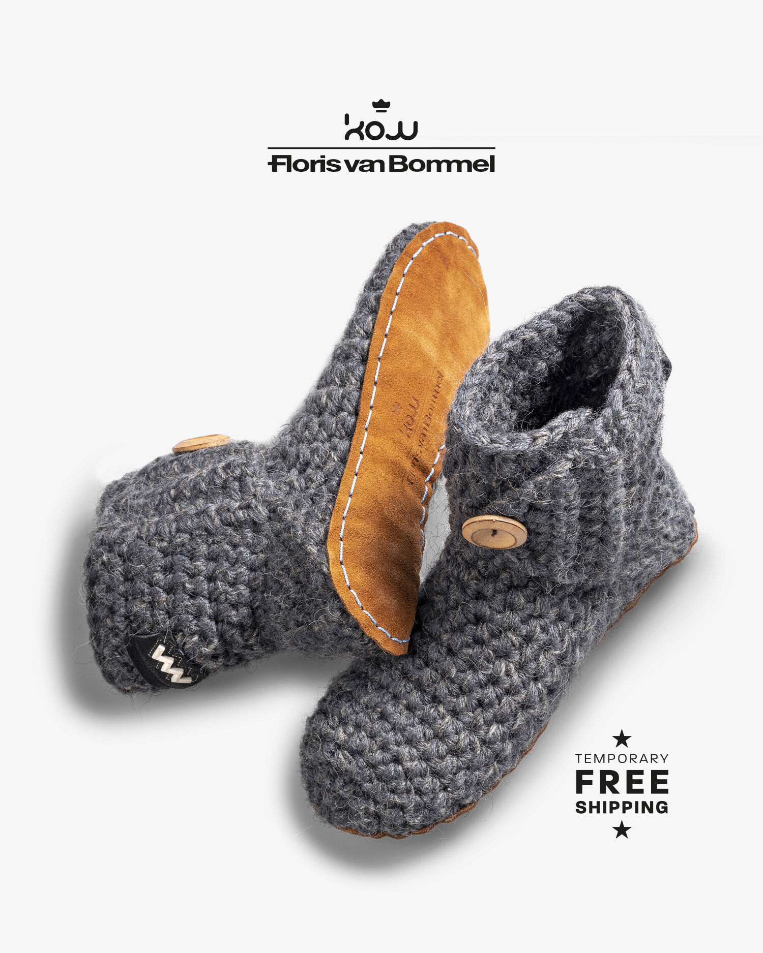 Kingdom Of Wow Sloffen donkergrijs | Floris van Bommel®