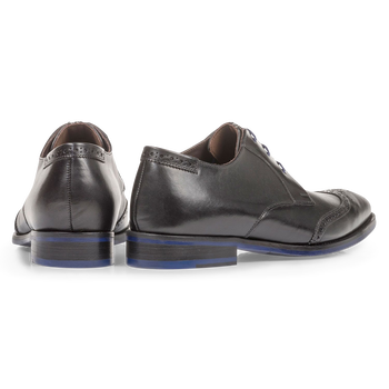 Zwarte kalfsleren veterschoen