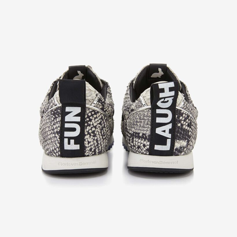 Floris van Bommel grijze snakeprint dames sneaker
