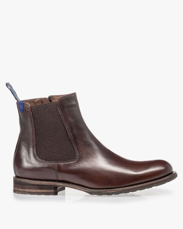 Wolgevoerde bruine chelsea boot