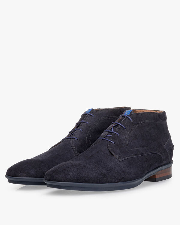 Veterboot su&egrave;de blauw