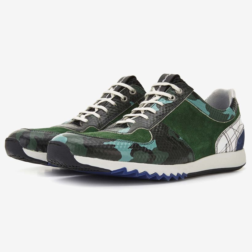 Floris van Bommel green suede men's sneaker