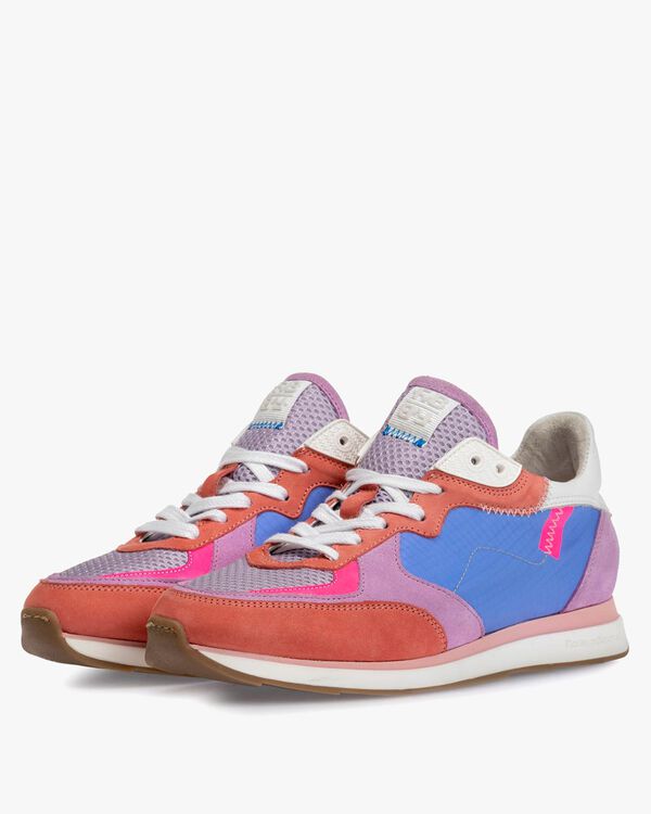 Sneaker nubuckleer multi-colour