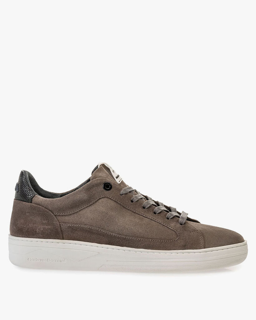 Sneaker suede leather grey