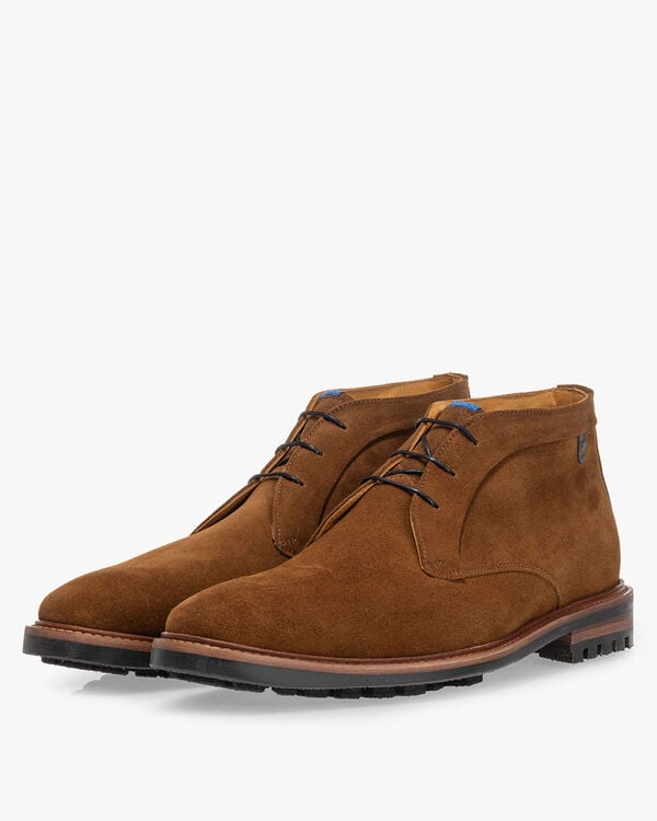 Veterboot su&egrave;de cognac