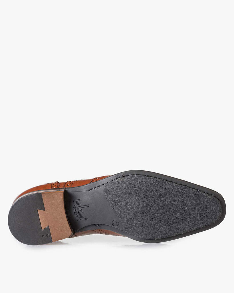 Kalfsleren brogue cognac