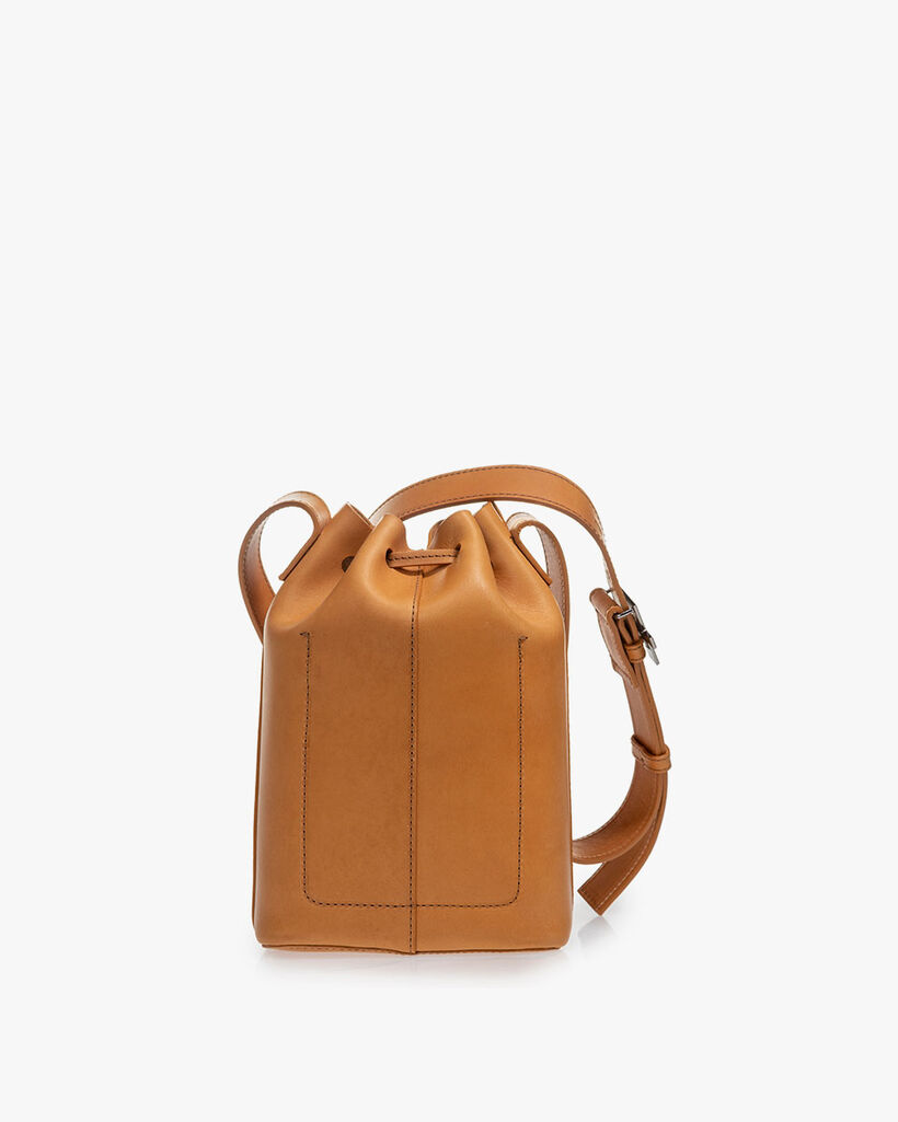 Bucket bag kalfsleer naturel
