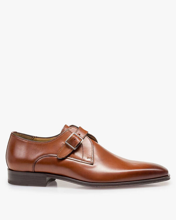 Monk strap calf leather cognac