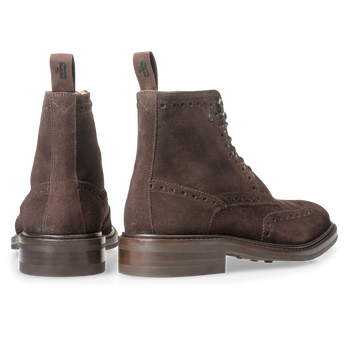 Boot suede leather brown