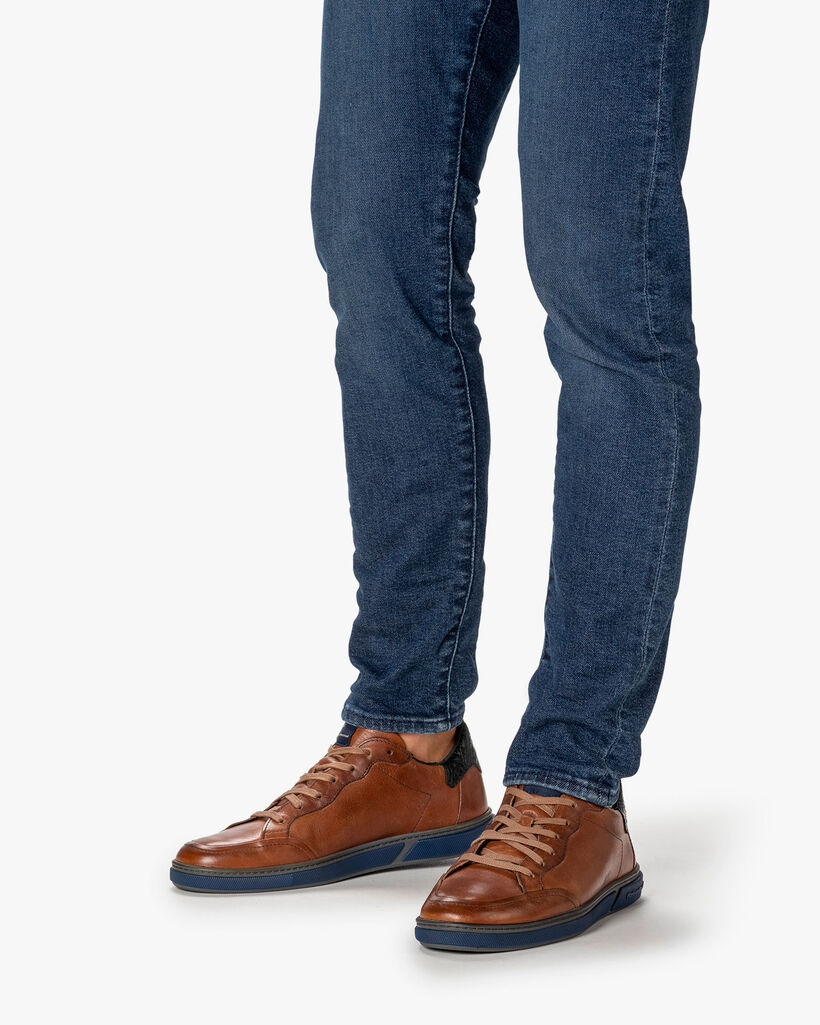 Sneaker kalfsleer cognac