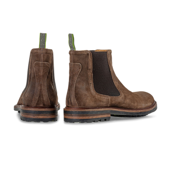 Chelsea boot su&egrave;de cognac
