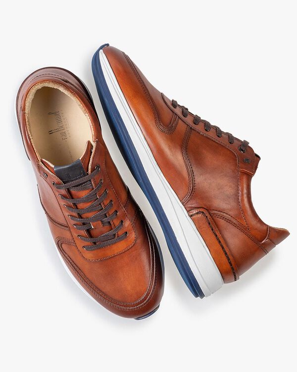 Sneaker kalfsleer cognac