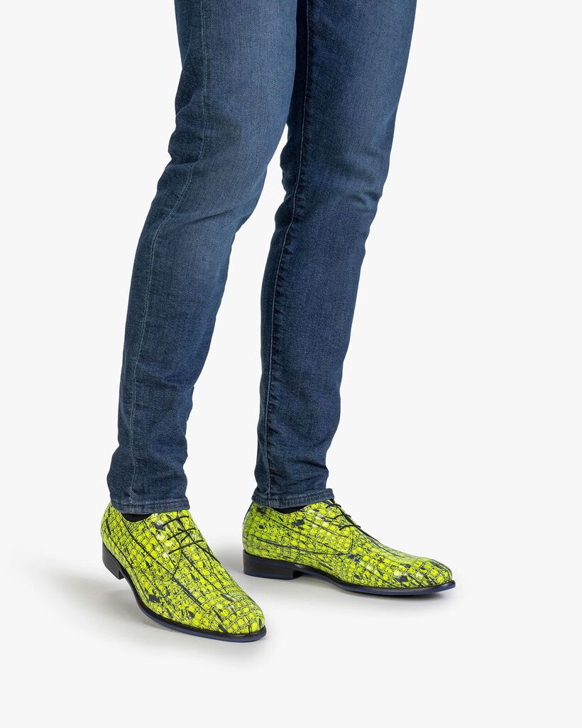 Veterschoen lakleer geel