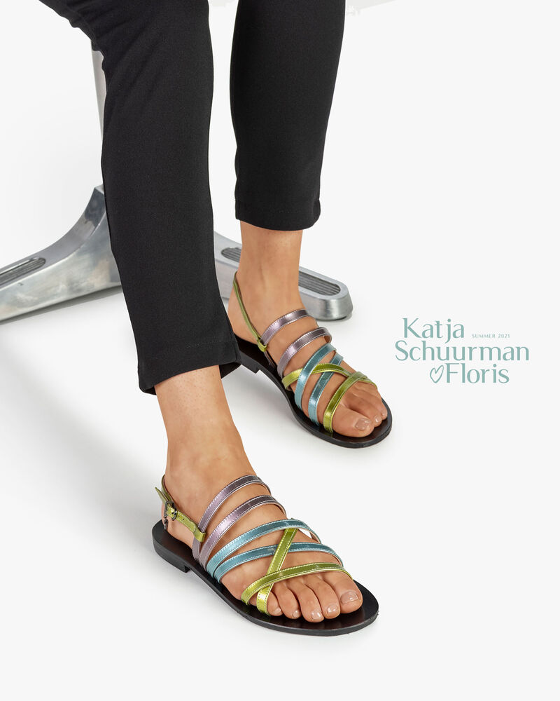 Sandaal lakleer groen