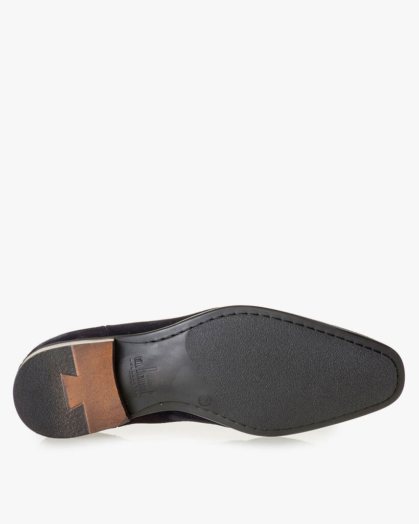 Chelsea boot suede leather blue