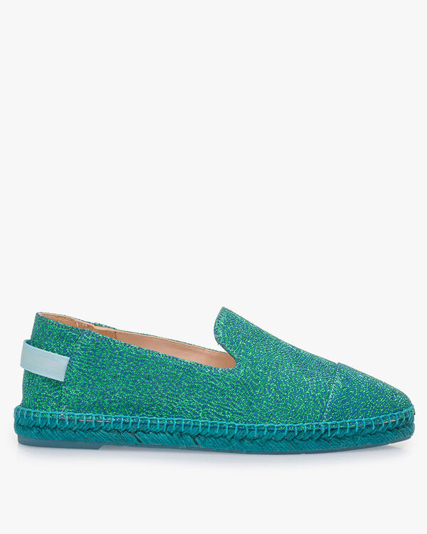Blauwe espadrille metallicprint