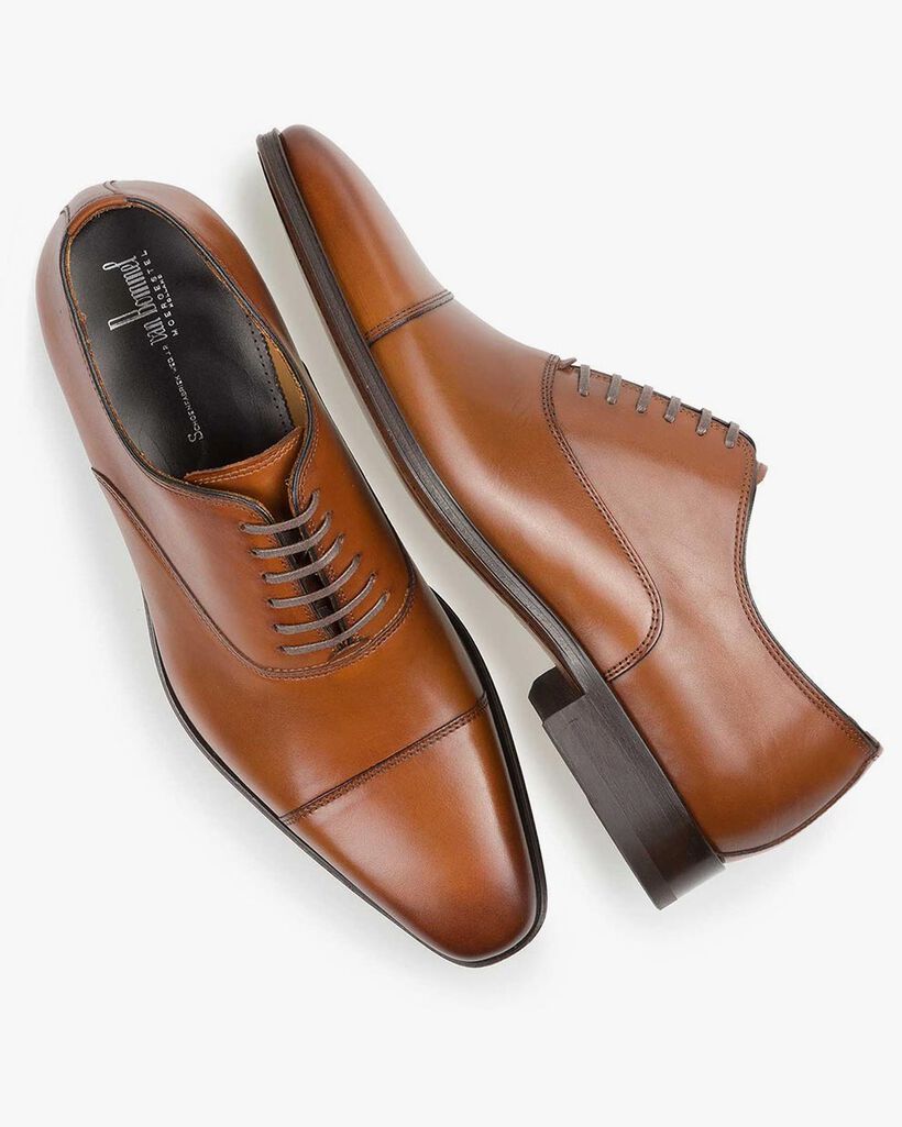 Veterschoen kalfsleer cognac