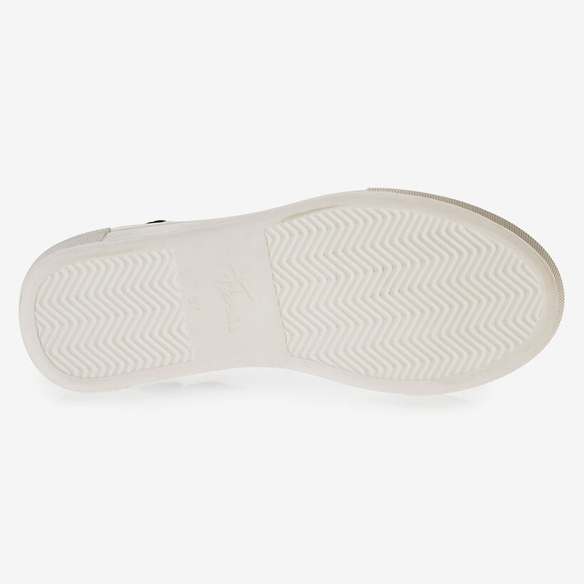 Zwarte kalfsleren sneaker