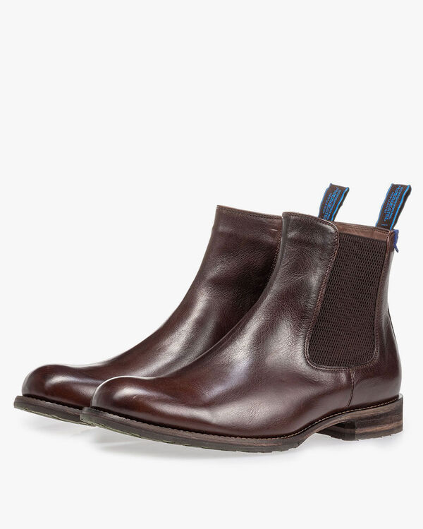 Wolgevoerde bruine chelsea boot
