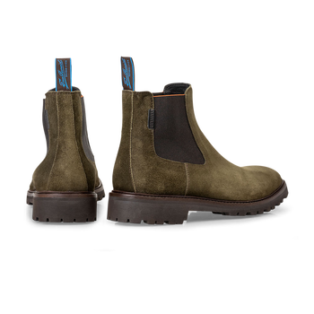Chelsea boot su&egrave;de donkergroen
