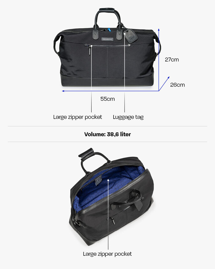 Weekender textile black