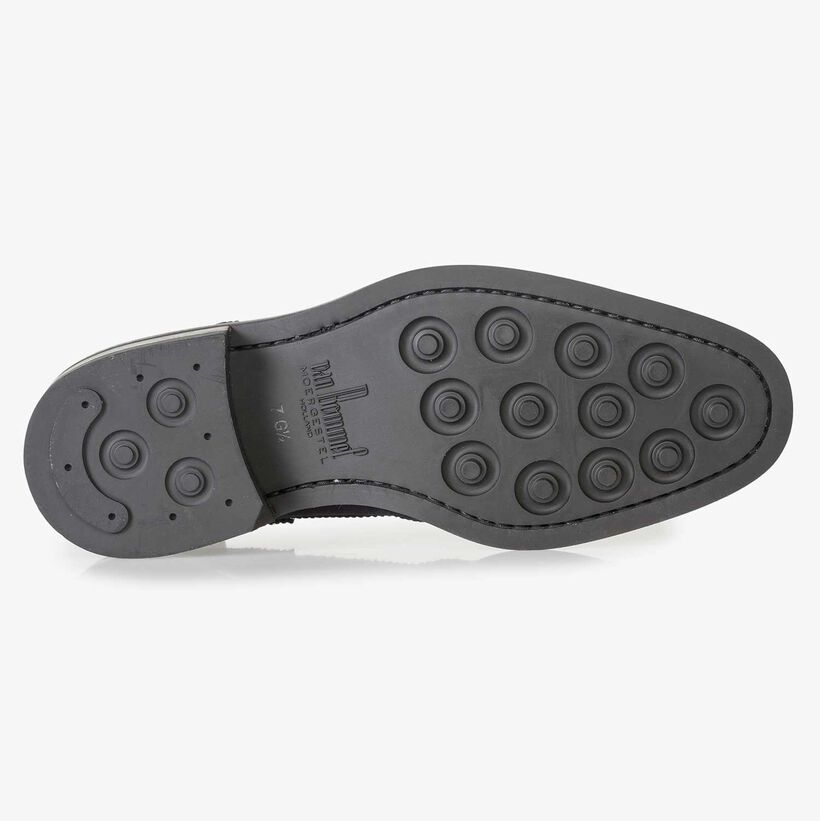 Blauwe su&egrave;de brogue veterboot