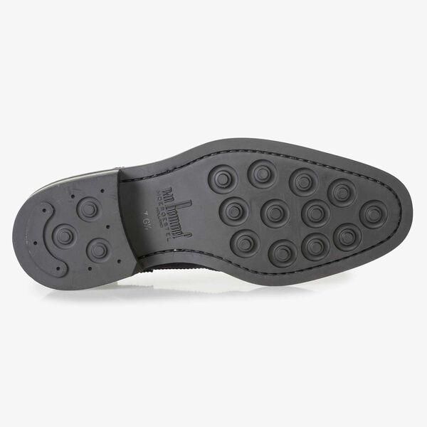 Blauwe su&egrave;de brogue veterboot