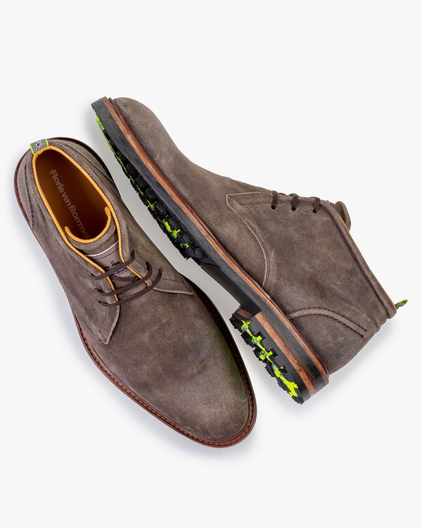 Veterboot suede taupe