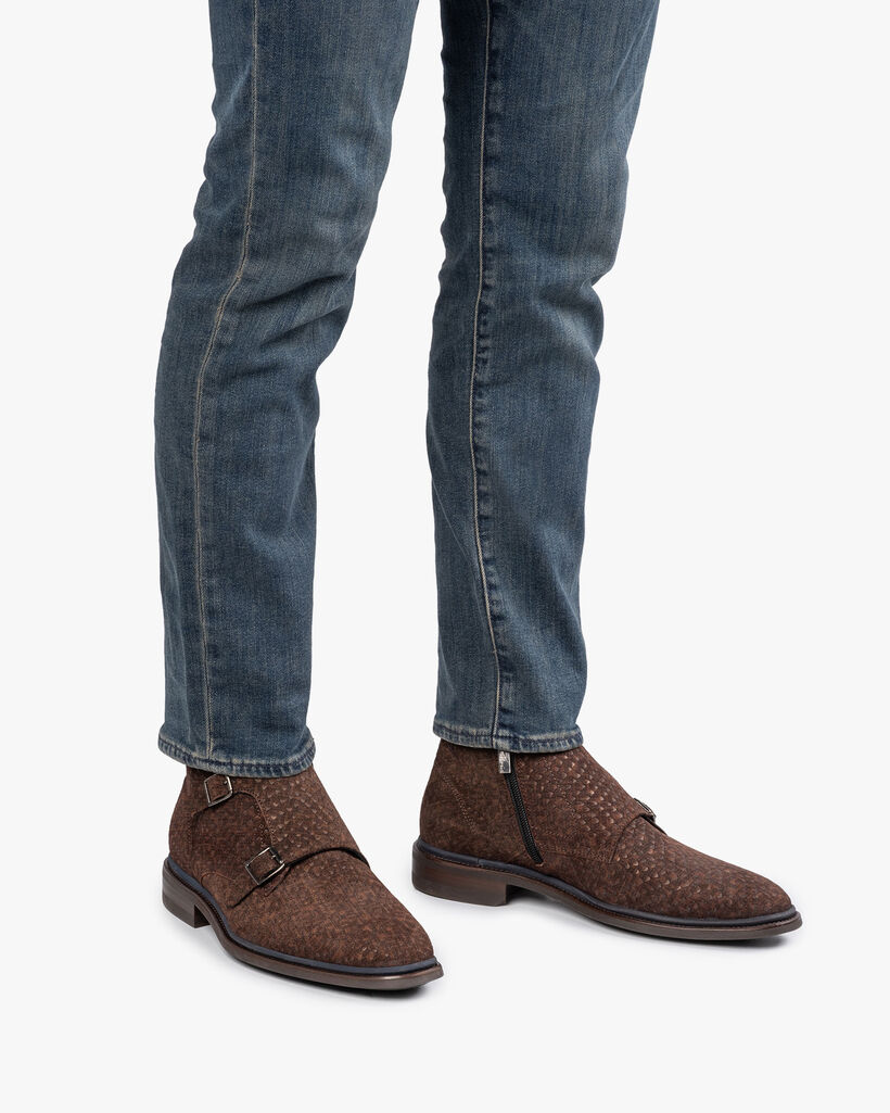 Boot met gespsluiting donkerbruin