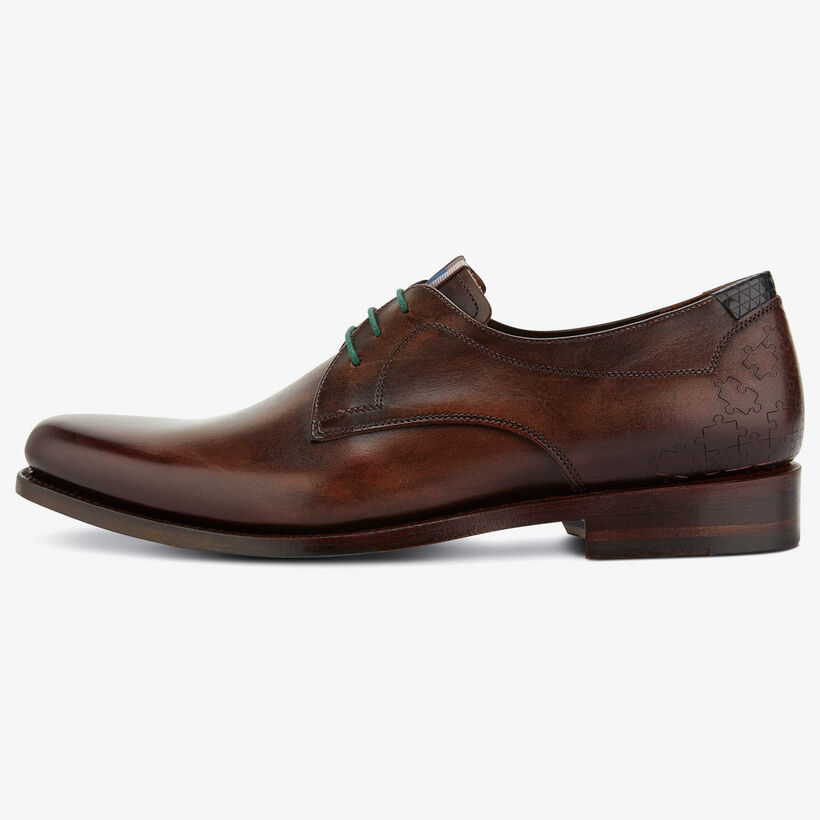 Floris van Bommel dark brown leather men’s lace shoe