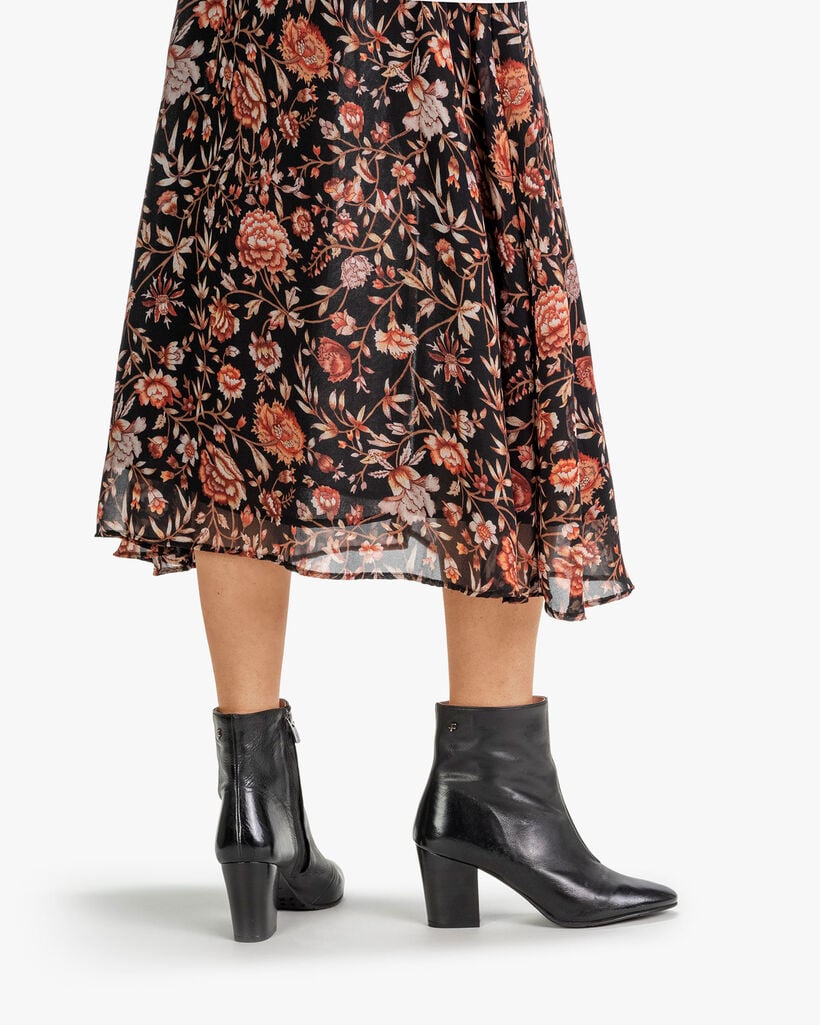 Enkellaars nappaleer zwart