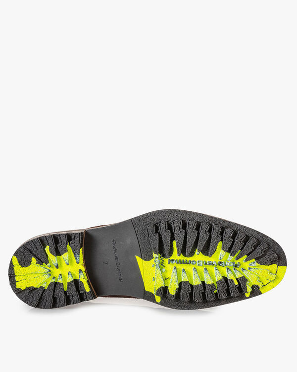 Lace boot suede leather brown