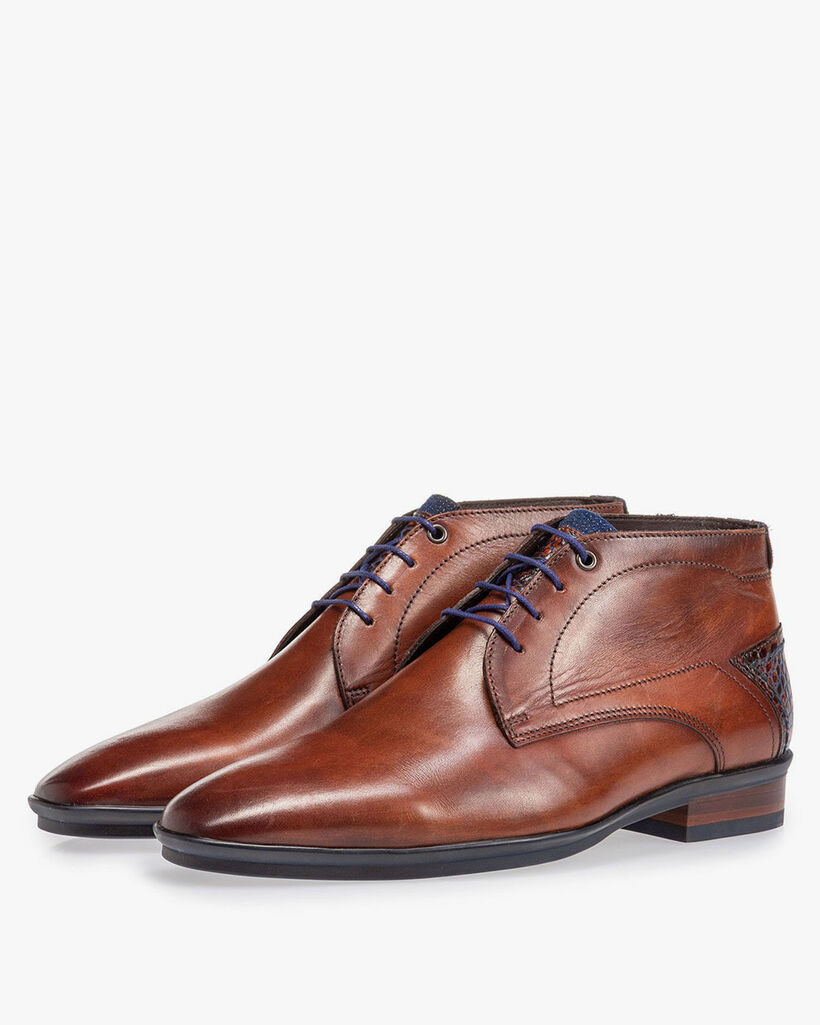 Veterboot kalfsleer cognac