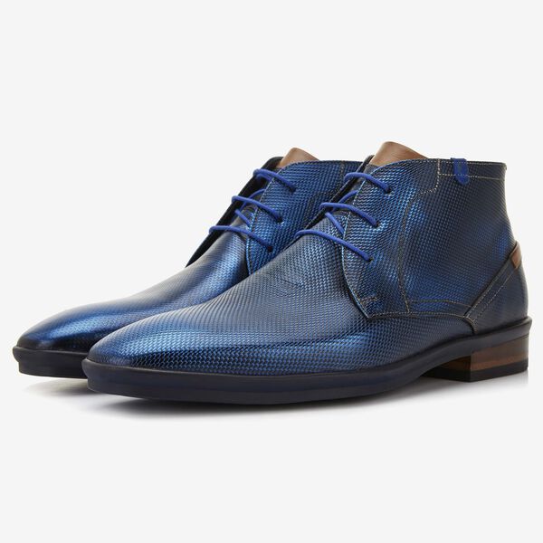 Floris van Bommel diamond blue leren heren veterboot