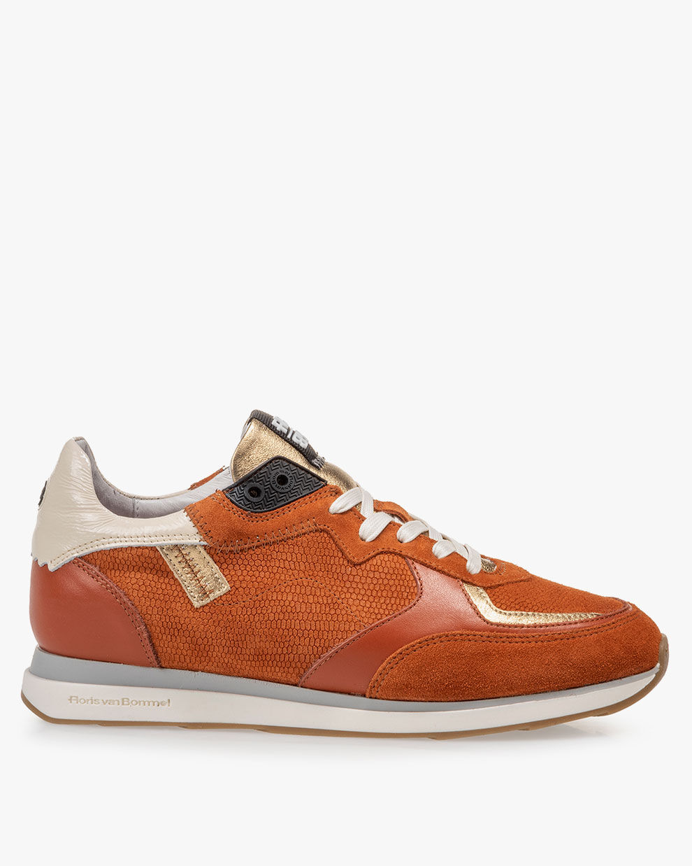 Sneaker suede oranje 85352 06 Floris van Bommel Women