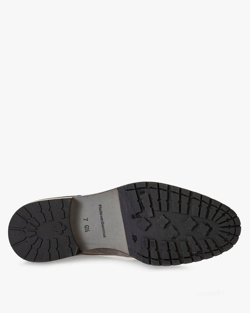 Lace boot suede taupe