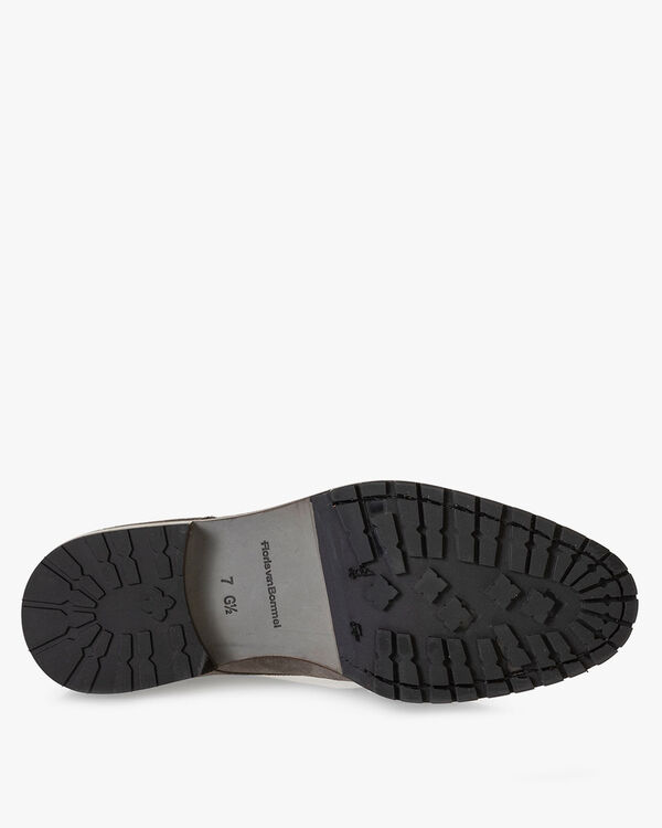 Lace boot suede taupe