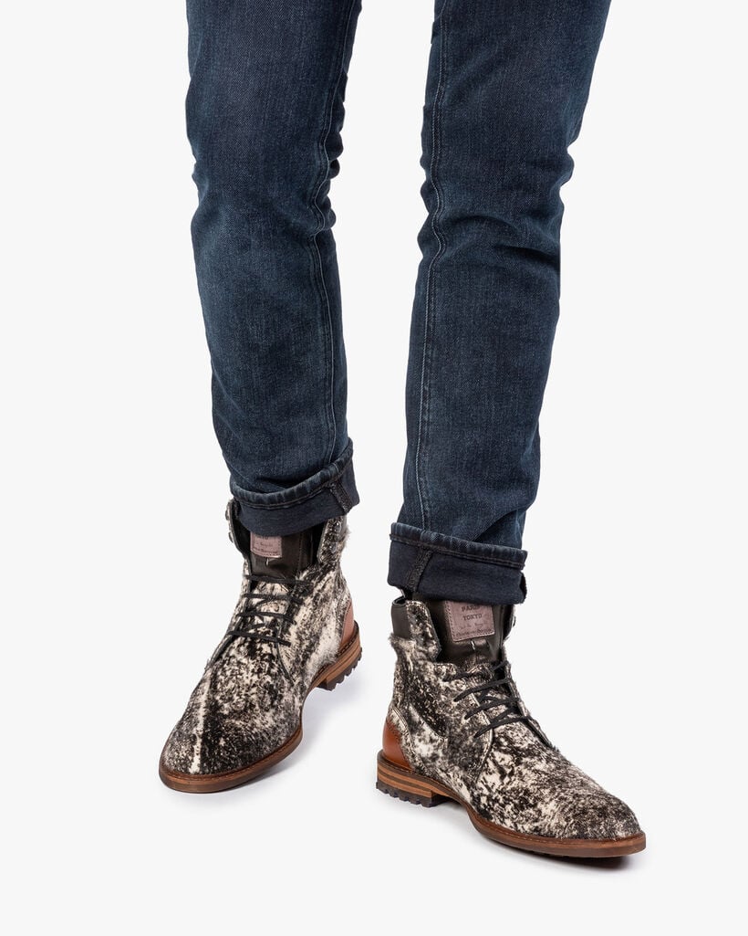 Veterboot pony off-white