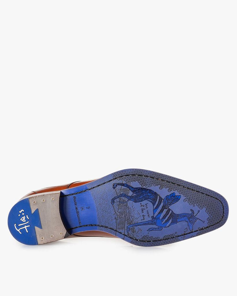 Veterschoen cognac kalfsleer