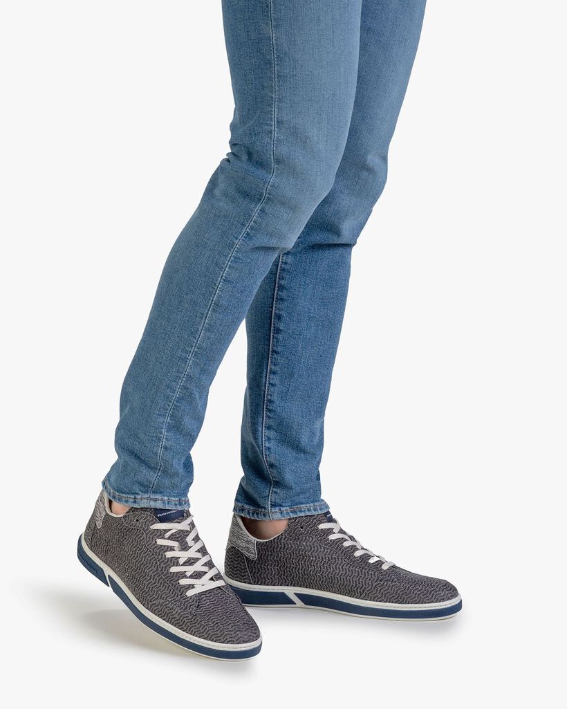 Sneaker nubuckleer grijs