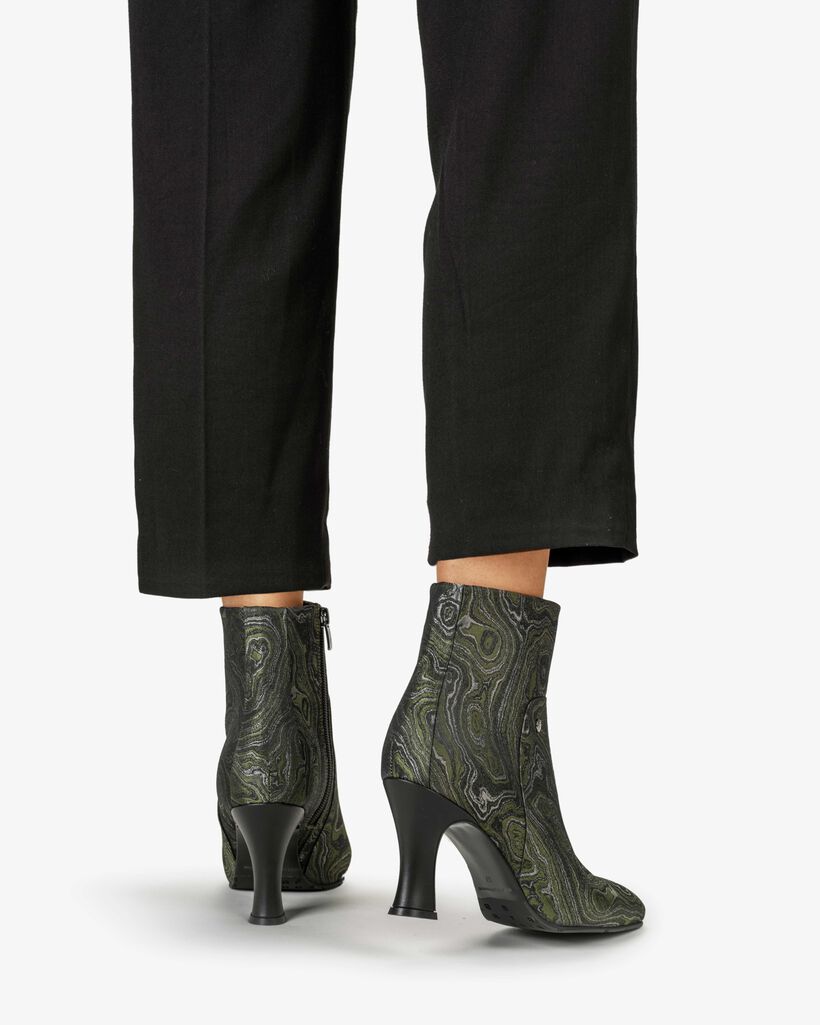 Ankle boot print green